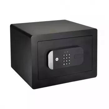 Brīvi stāvošs seifs Yale YSS/250/EB1 — elektroniskā un atslēgas slēdzene, melns, 250×300×350 mm