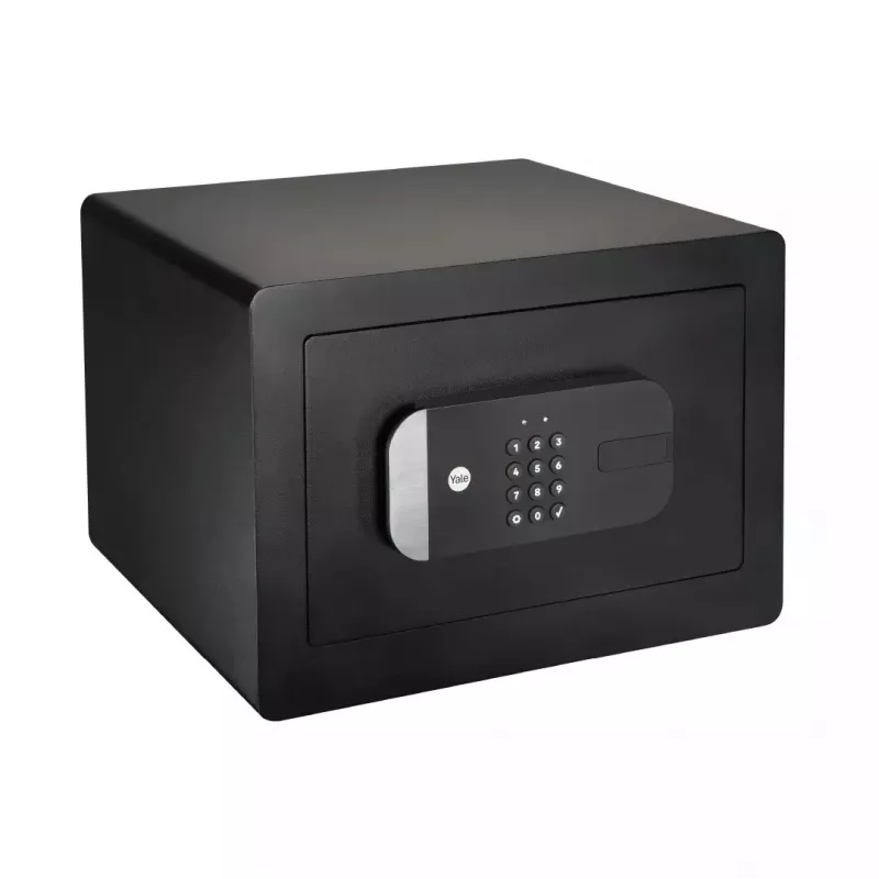 Brīvi stāvošs seifs Yale YSS/250/EB1 — elektroniskā un atslēgas slēdzene, melns, 250×300×350 mm