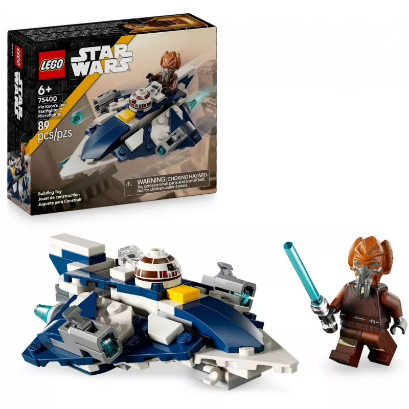 LEGO Microfighter Star Wars Plo Koon's Jedi Starfighter 75400 — 89 gabali, 1 minifigūra, vecumam 6+