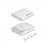 DeLOCK optiskās šķiedras pieslēguma kārba FTTH sienas montāžai 4 x SC Simplex LC Duplex balta