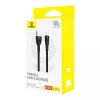 Baseus Flash 2 USB A uz USB C ātrās uzlādes kabelis 2 m 100 W Melns