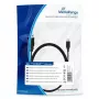 Uzlādes un sinhronizācijas kabelis MediaRange MRCS184 USB 2.0 uz micro USB 2.0 B spraudnis 1,8m melns