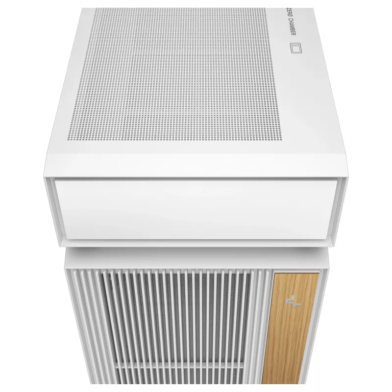 Desktop PC case DeepCool CL6600 WH — balta, supports ATX/PS2/SFX/SFX-L PSUs, 140 mm front, 120/140 mm top/rear, 2.5 inch & 3.5 inch drives