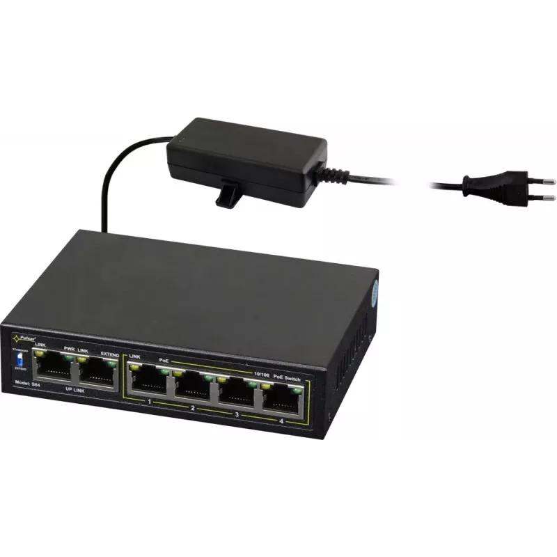 Tīkla slēdzis PULSAR Switch POE Pulsar S64 4 porti 2 augšupsaites