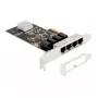 DeLOCK PCI Express x4 karte 4 x RJ45 Gigabit LAN RTL8111 - PCIe - RJ-45 - PCIe 2.0 - Sudrabs - PC - Windows 10 - Windows 11 - Windows 8.1 (88618)