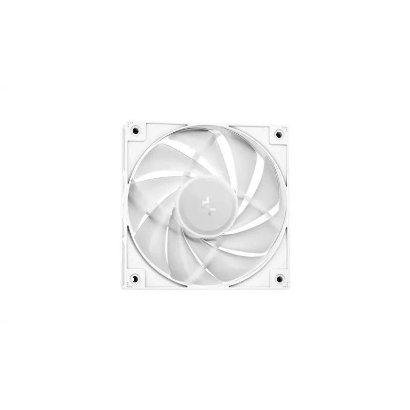 Universāls šķidruma dzesētājs DeepCool LE240 V2 — 240 mm radiators, 2×120 mm PWM ventilatori, hidrodinamiskie gultņi, balts