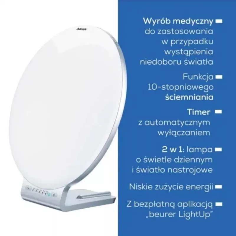 Gaismas terapijas lampa Beurer TL100 — 10 000 luksi, enerģiju taupošs dizains