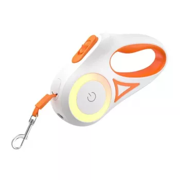 Izvelkamā suņu pavada Rojeco RSSQYSFG3M-06 — 3 m, oranža, automātiska