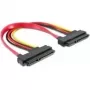 SATA kabelis DeLOCK 84406 22-pin / 22-pin F-F 0,2 m sarkans