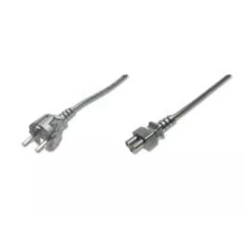 Assmann strāvas vads, Schuko - C5, kontaktdakša/kontaktligzda, 1,8 m, H05VV-F3G 0,75 mm², melns (AK-440103-018-S)