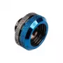 Bitspower Multi-Link adapteris, G1/4 collas vītņstienis uz 16mm OD cieto cauruli, taisns savienotājs, spīdīgi melns