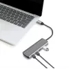 LogiLink USB 3.2 Gen2 centrmezgls 7+1 porti, 2x USB-A, 5x USB-C, PD 100 W, alumīnijs