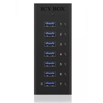 ICY BOX IB-AC618 USB 3.2 Gen 1 (3.1 Gen 1) Type-B 5000 Mbit/s Melna