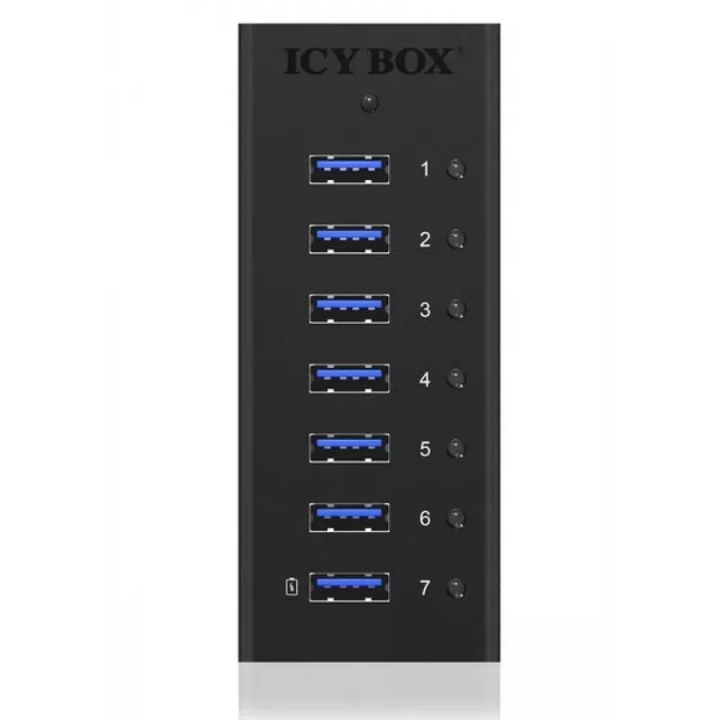 ICY BOX IB-AC618 USB 3.2 Gen 1 (3.1 Gen 1) Type-B 5000 Mbit/s Melna