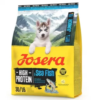 Sausā kucēnu barība JOSERA High Protein Junior Sea Fish 3 kg — augstas olbaltumvielu zivju formula augošiem suņiem