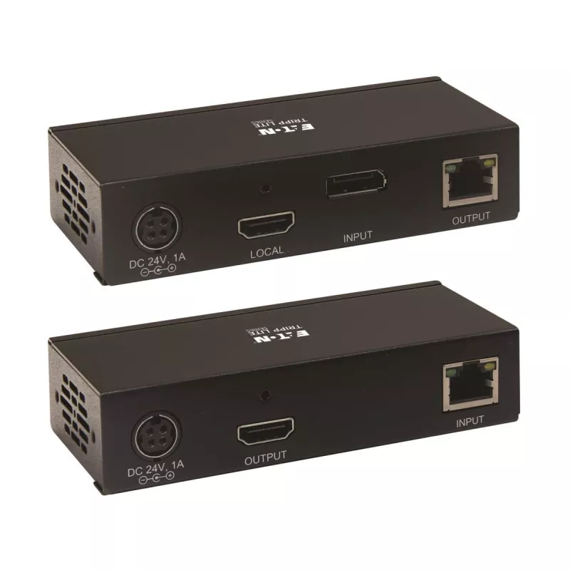 Eaton Tripp Lite Series DisplayPort uz HDMI pagarinātāja komplekts pa Cat6 ar KVM atbalstu, 4K 60Hz, 4:4:4, USB, PoC, HDCP 2.2, līdz 230 pēdām, TAA - Paplašinājums video/audio, HDMI, Di