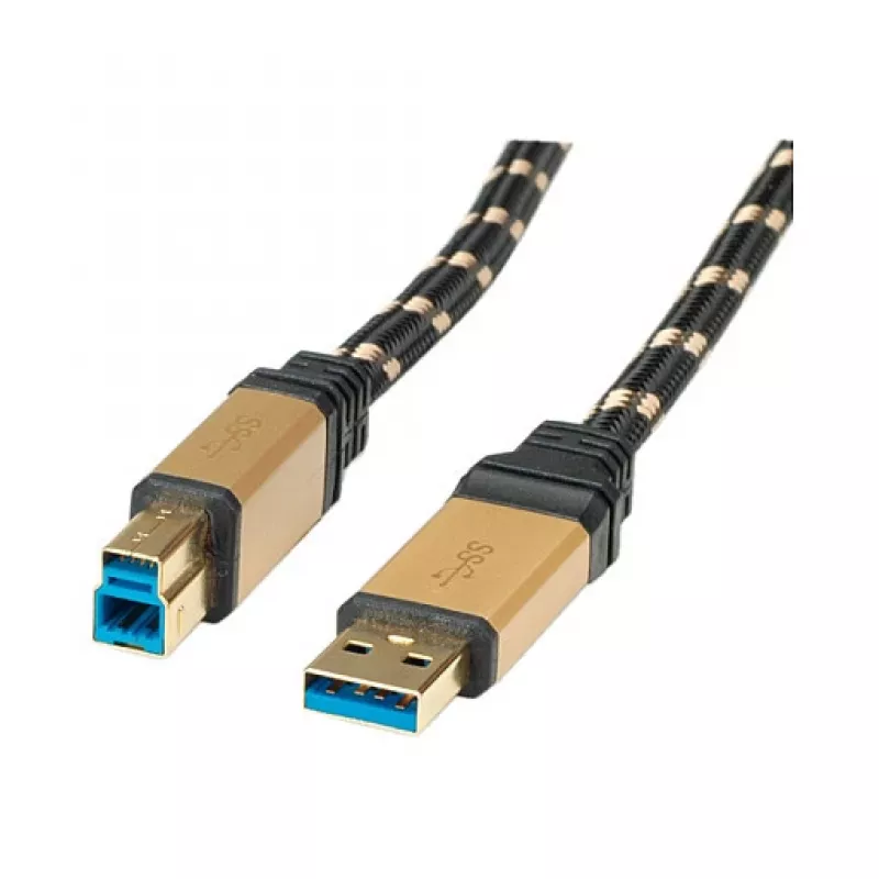 ROLINE Gold - USB kabelis - USB Type A (V) uz USB Type B (V)