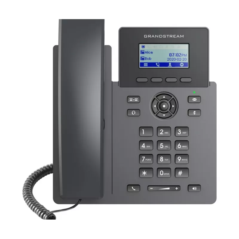 Grandstream Networks GRP2601P IP telefons Melns 2 līnijas LCD