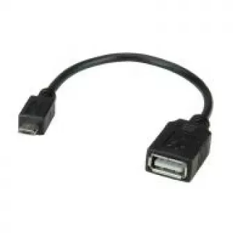 VALUE USB 2.0 kabelis, USB 2.0 Type Micro B - Type A BU, OTG 0,15 m (11.99.8311)