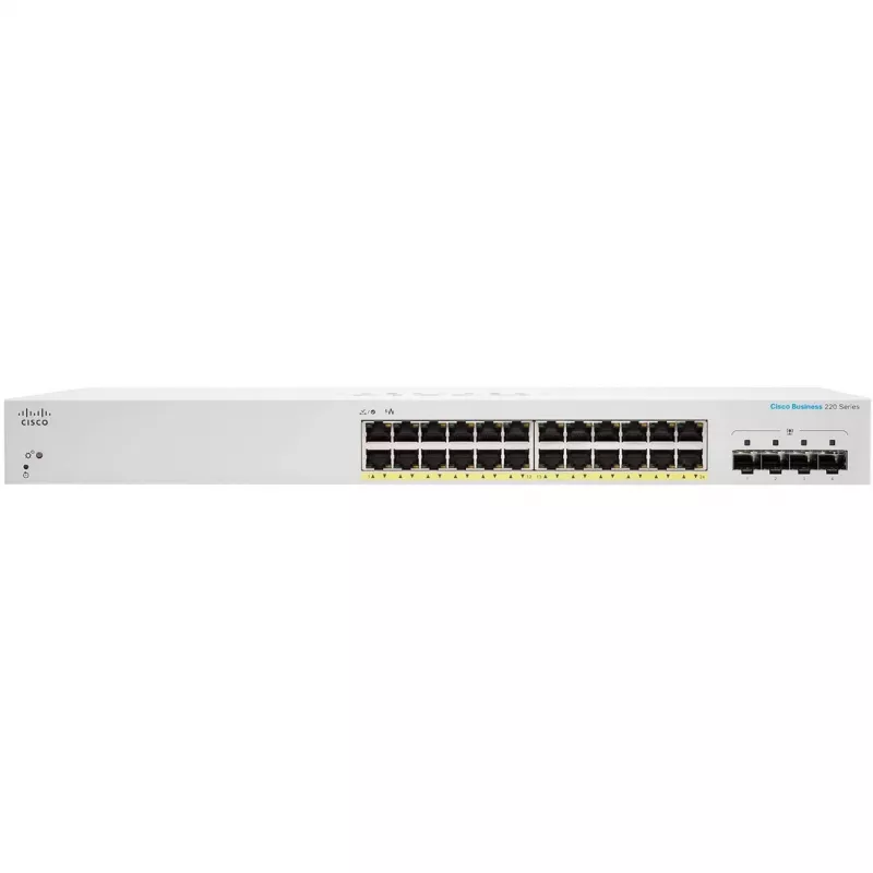Pārvaldīts slēdzis Cisco CBS220-24FP-4X