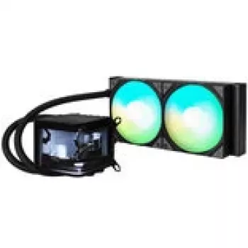Jonsbo D32 STD PC-Korpuss + TRYX PANORAMA pilna šķidruma dzesēšana, ARGB - 240mm, melns