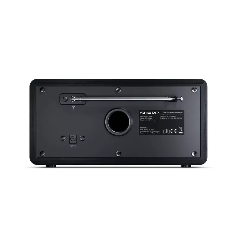 Sharp DR-450 digitālais radio - melns, Personīgais, Digitālais, DAB, DAB+, FM, 87,5 - 108 MHz, 174,928 - 239,2 MHz, 3 W