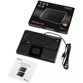 Perixx PERIBOARD-510H Plus tastatūra USB spāņu melna (PERIBOARD-510 H PLUS ES)