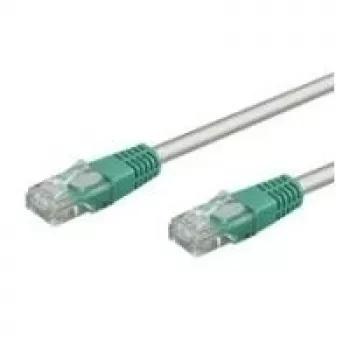 Wentronic Goobay CAT 5e Crossover-komutācijas kabelis, U/UTP, pelēka, Green, pelēka-Green, 0.25 m - CCA Copper Mix (68609)
