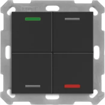MDT BE-TAL55T406.01 KNX spiedpoga Light 55 4f RGBW temperatūras sensors melns matēts Neitrāls 1 (BE-TAL55T406.01)