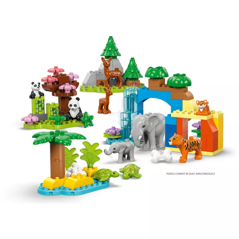 Rotaļlietu komplekts LEGO DUPLO Town Wild Animal Families 3-in-1 10446 — 92 gabali, 2+, 200×220×340 mm
