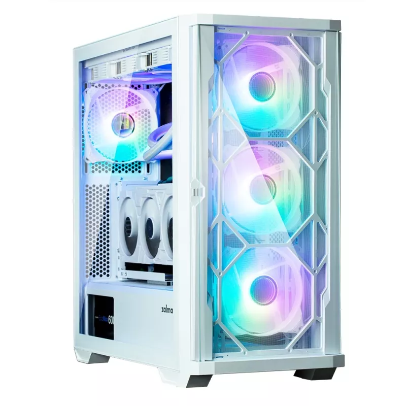 Zalman Z10 DUO ATX ZM-IF120 x4 Balts