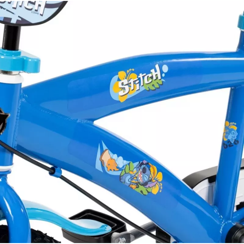 Bērnu velosipēds HUFFY Disney Stitch 16 collas ar mācību riteņiem, kājas bremze