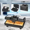 Clatronic WA 3606 vafeļu panna 2 vafeles Melns, nerūsējošais tērauds 800 W