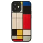 Telefona maciņš Man and Wood iPhone 12 mini — koka aizmugure, melns rāmis