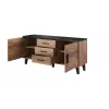 Cama sideboard LOTTA 150 2D3S wotan oak + mat Melns