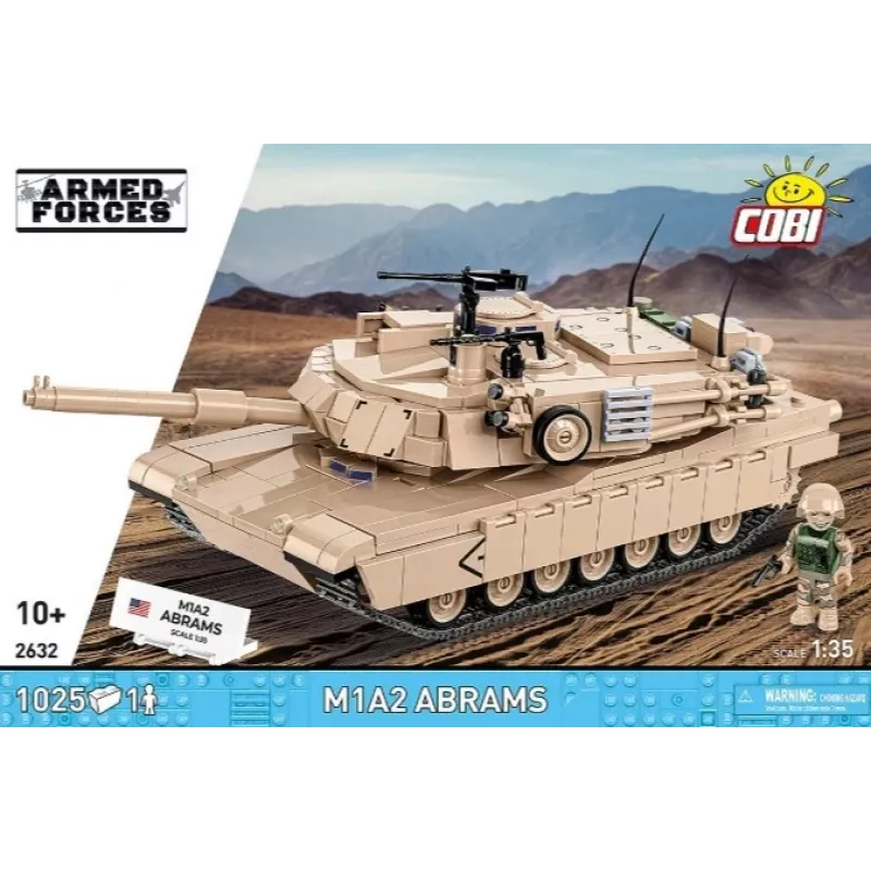 Konstruēšanas komplekts klucīši Cobi M1A2 Abrams 1025 detaļas modelis CO BI-2632