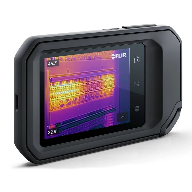 Termokamera FLIR C8, 320 x 240 px termiskais sensors, 3,5 collu LCD skārienekrāns, -20–450 °C, IP54, USB-C, 5 MP redzamās gaismas kamera