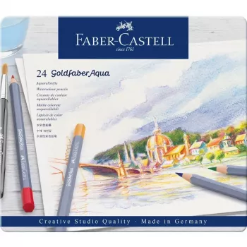 Krāsainie zīmuļi Faber-Castell Goldfaber Aqua 24 gab.