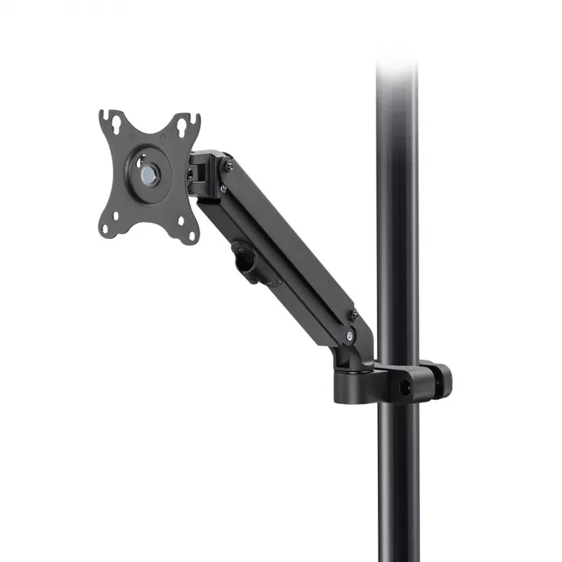 Monitora stiprinājums caurulei / stabam 28-60mm Maclean, 17-27'', 7kg max, gāzes atspere, MC-459