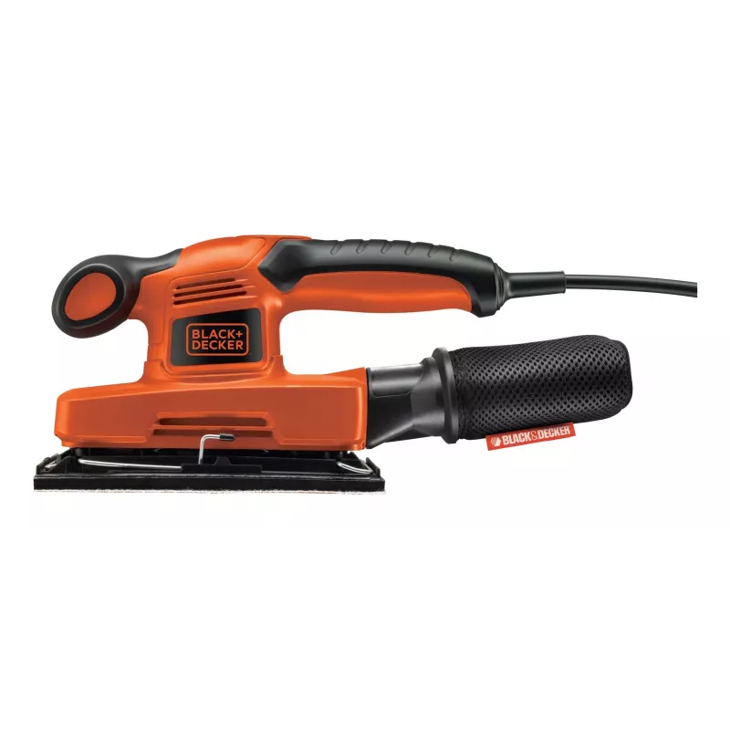 Orbitālā slīpmašīna Melns & Decker KA320EKA-QS, 240 W, 91 x 189 mm paliktnis, 2 mm orbīta