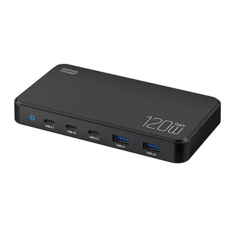 Lādēšanas stacija BlitzWolf BW-i100 5-in-1 120W — vairāku pieslēgvietu lādētājs tālruņiem, planšetdatoriem, klēpjdatoriem