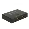 DeLock HDMI 2 pret 1 komutators, divvirzienu, 4K 60 Hz - Video/Audio komutators - 2 x HDMI - galddatoram