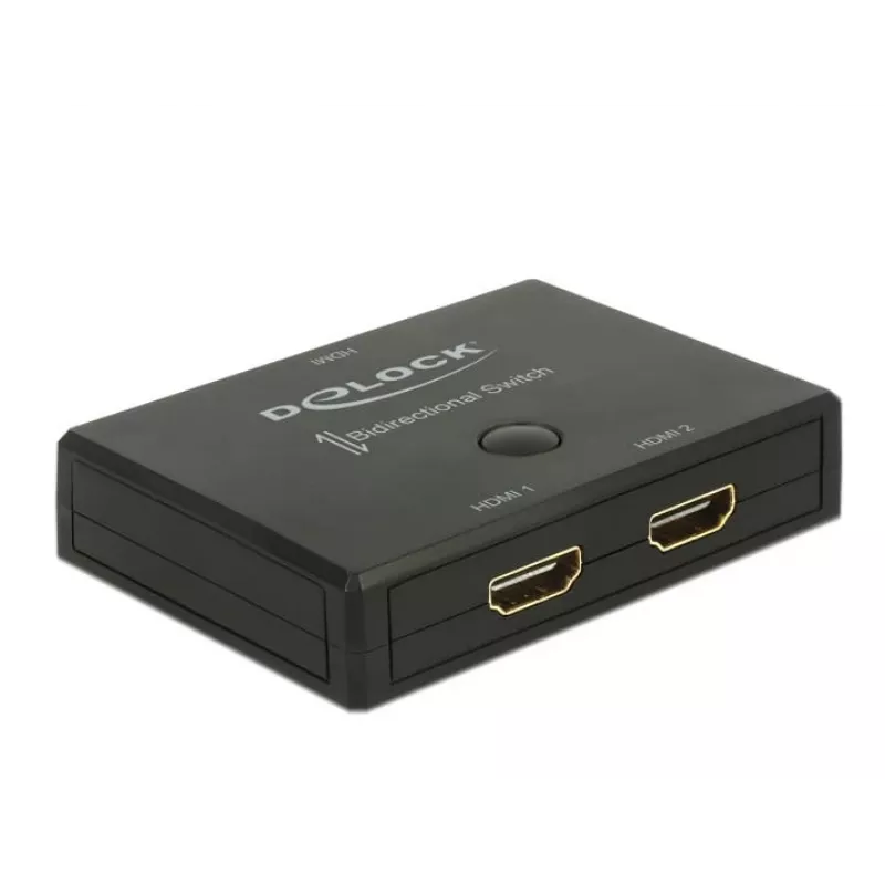 DeLock HDMI 2 pret 1 komutators, divvirzienu, 4K 60 Hz - Video/Audio komutators - 2 x HDMI - galddatoram