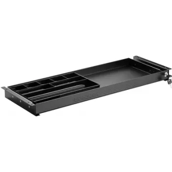 SpeaKa Professional SP-10938492 zemgalda atvilktne 740 mm x 449 mm aizslēdzama Augstuma diapazons: 50,8 mm (maks.) Melna (SP-10938492)