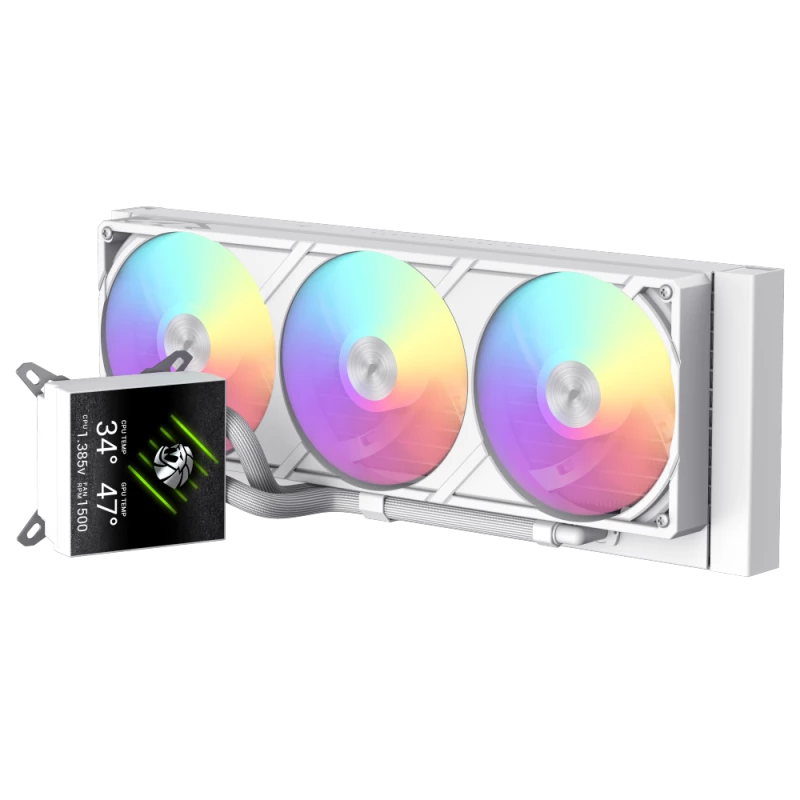 Gamemax CPU šķidruma dzesētājs | GLACIER 360 LCD WH | Intel, AMD
