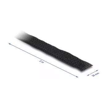 DeLOCK līplentes lente 3 m x 20 mm melna neilons