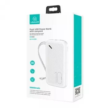 Powerbank PB56 10000mAh 2xUSB Balts