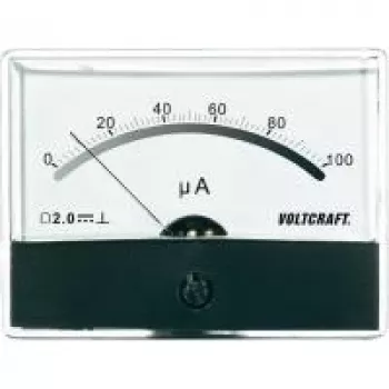 Voltcraft AM-86X65/100µA iebūvējamais mērinstruments AM-86X65/100µA/DC 100 µA aparāta mērītājs ar kustīgu spoli (AM-86X65/100µA)