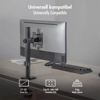 Monitora stiprinājums 17-32, maks. 9 kg, melns