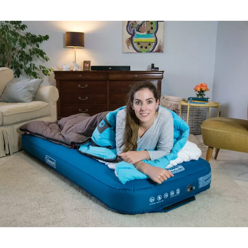 COLEMAN Extra Durable piepūšamā gulta vienvietīga - Zila 2,2 kg Garums 198 cm Platums 82 cm Augstums 22,5 cm (2000031637)